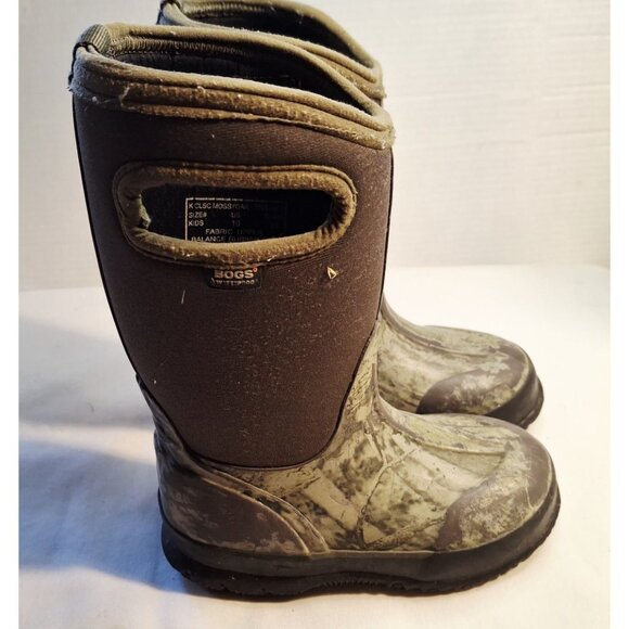 Kids Bogs Classic Mossy Oak Waterproof Boots Size 10 US - Picture 4 of 8